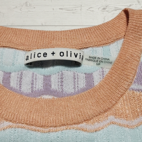 Alice + Olivia Antonella Pastel Knit Tank Top - Picture 6 of 8
